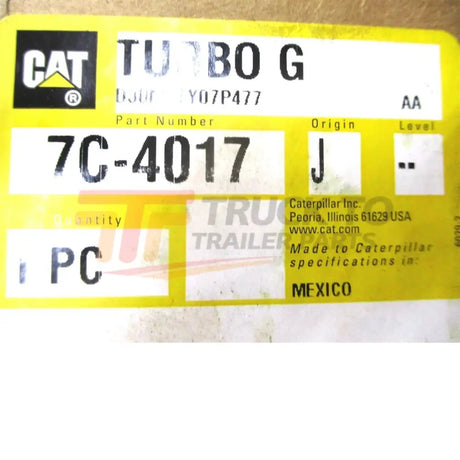 7C-4017 Genuine CAT Turbocharger - Truck To Trailer