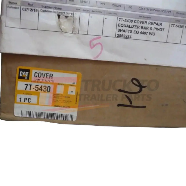 7T-5430 CAT Track Roller Frame Cover - Truck To Trailer