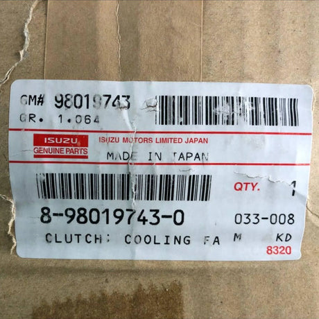 8-98019743-0 Genuine Isuzu Engine Cooling Fan Clutch - Truck To Trailer