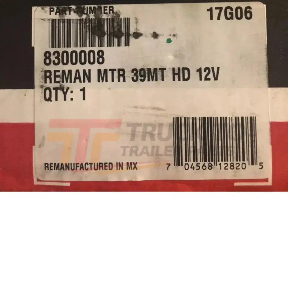 8300008 International Starter 39MT HD 12V 12T - Truck To Trailer