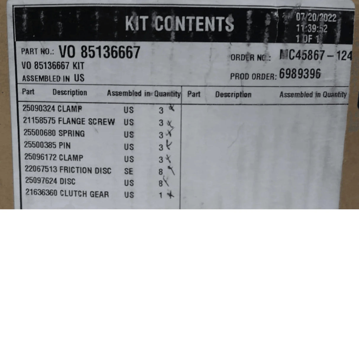 85136667 Genuine Mack Kit - Truck To Trailer
