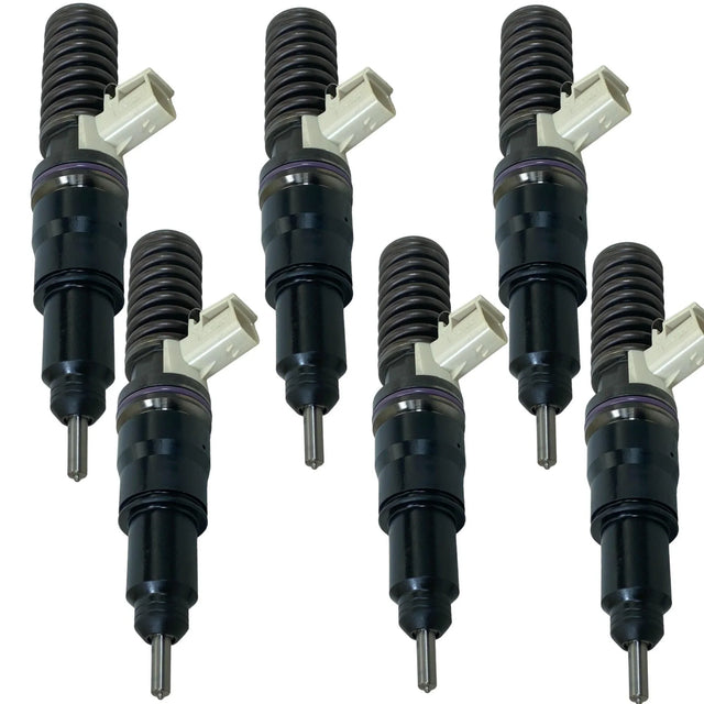 85143384 Genuine Mack Injectors Set Of Six 6 For Volvo D11 Mack Mp7 - Truck To Trailer