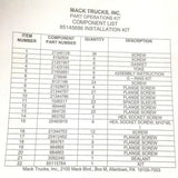 85145686 Genuine Volvo Installation Kit - Truck To Trailer