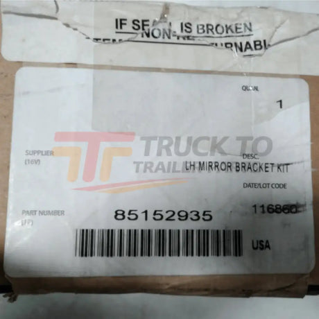 85152935 Genuine Mack Bracket - Truck To Trailer