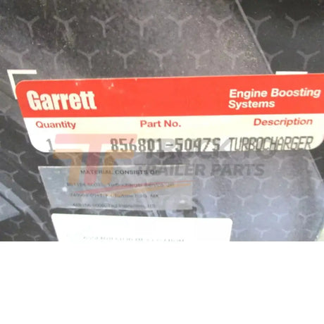 856801-5047S Garrett Turbo Assembly Kit GTX3576R 0.82 A/R Gen 2 - Truck To Trailer