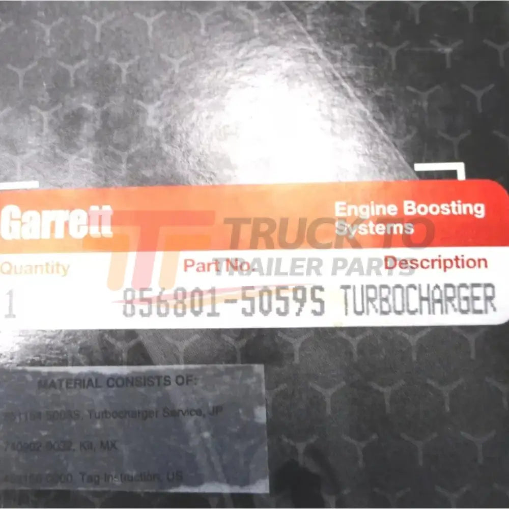 856801-5059S Garrett Turbo Assembly Kit GTX3576R 0.83 A/R GEN 2 - Truck To Trailer