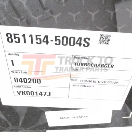 856801-5067S Garrett Turbo Assembly Kit GTX3582R 1.06 A/R GEN 2 - Truck To Trailer