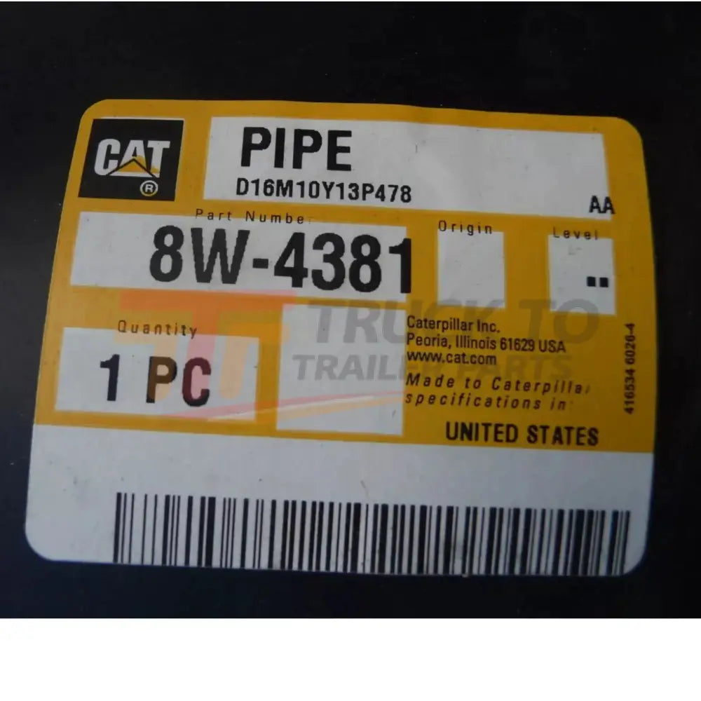 8W-4381 CAT Pipe - Truck To Trailer