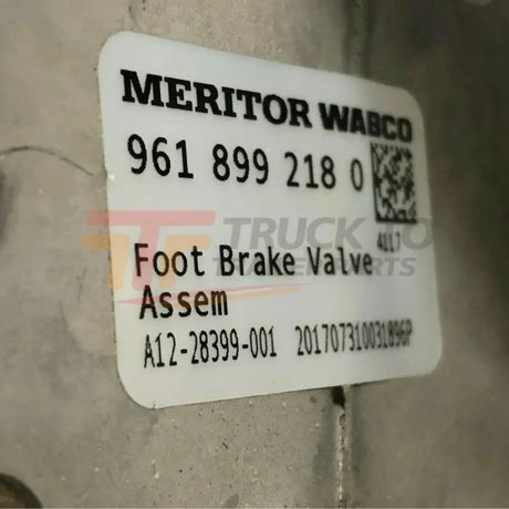9618992180 Genuine Wabco Air Brake Pedal Foot Valve - Truck To Trailer