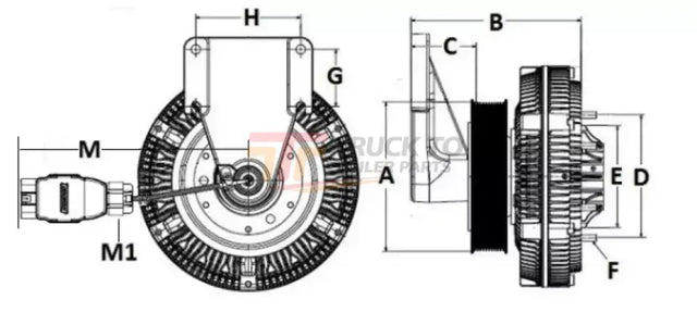 9910230 Genuine Horton Fan Clutch Assembly - Truck To Trailer