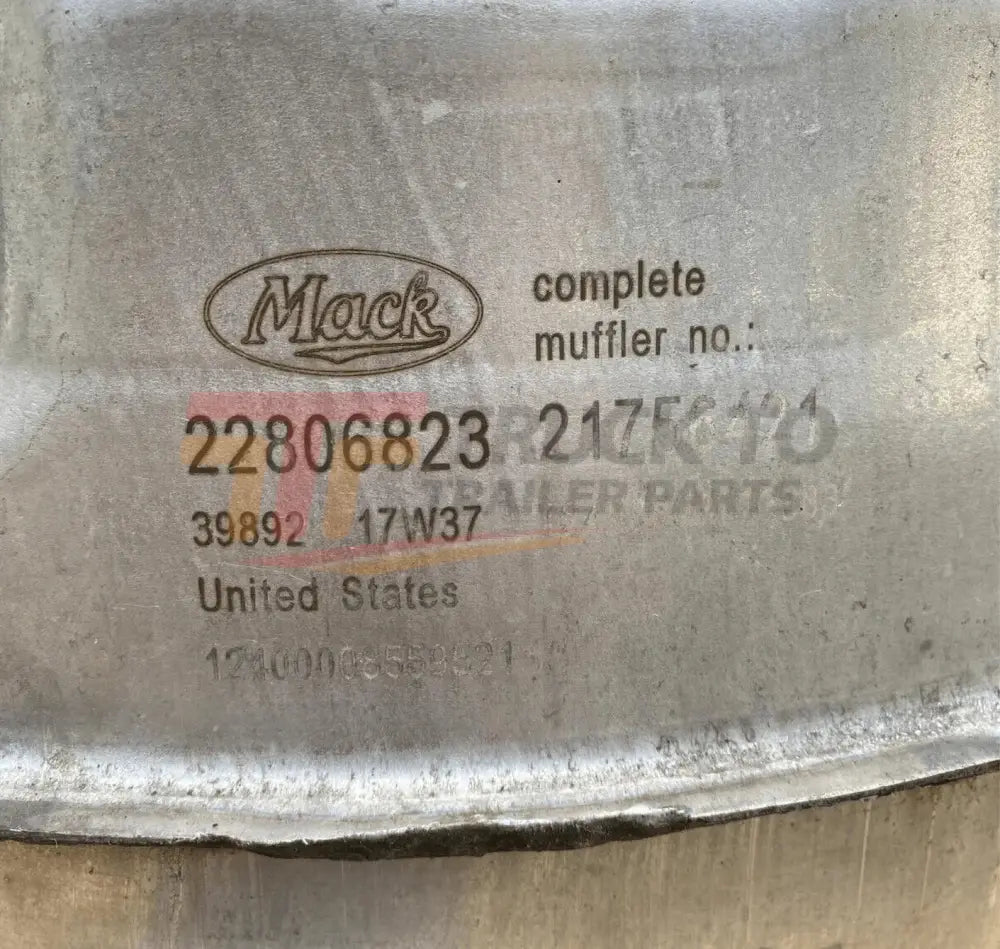 996255 Oem Mack Muffler Assembly For Mack Mp8 Volvo - Truck To Trailer
