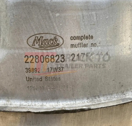 996255 Oem Mack Muffler Assembly For Mack Mp8 Volvo - Truck To Trailer