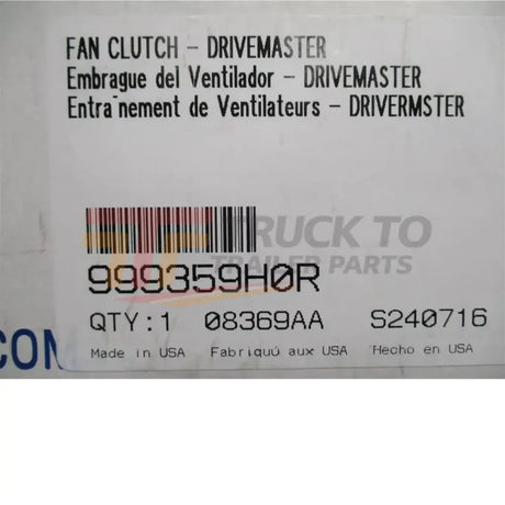 999359 Horton DM Advantage Fan Clutch - Truck To Trailer