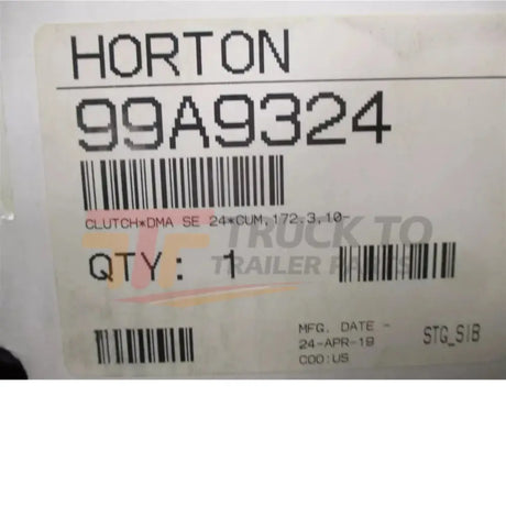 99A9324 Horton DM Advantage Fan Clutch - Truck To Trailer
