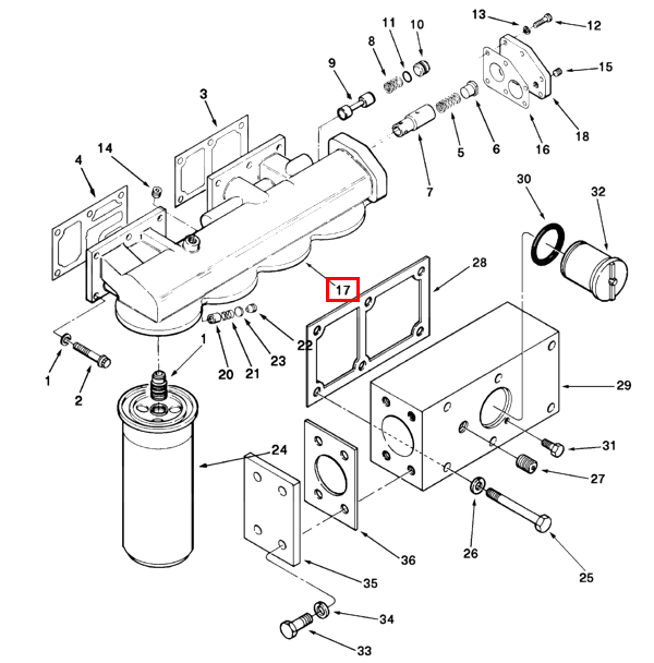 3629389 Genuine Cummins Lubricating Oil Filter Head