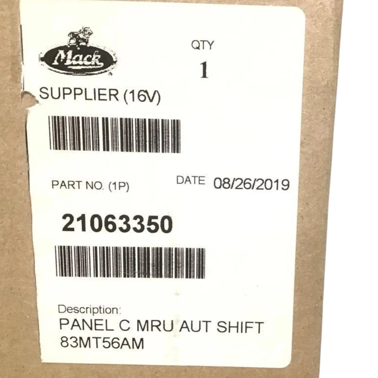 21063350 Genuine Mack Panel - Truck To Trailer