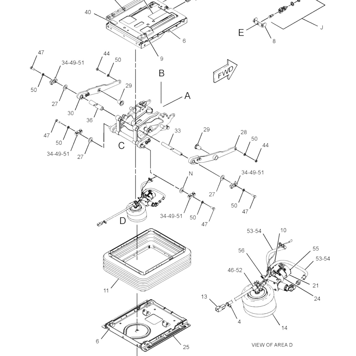 3168368 Genuine CAT Suspension Assembly-Seat