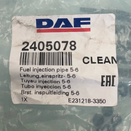 1872502 Genuine Paccar Fuel Injection Pipe 5-6 For Mx-13 - Truck To Trailer