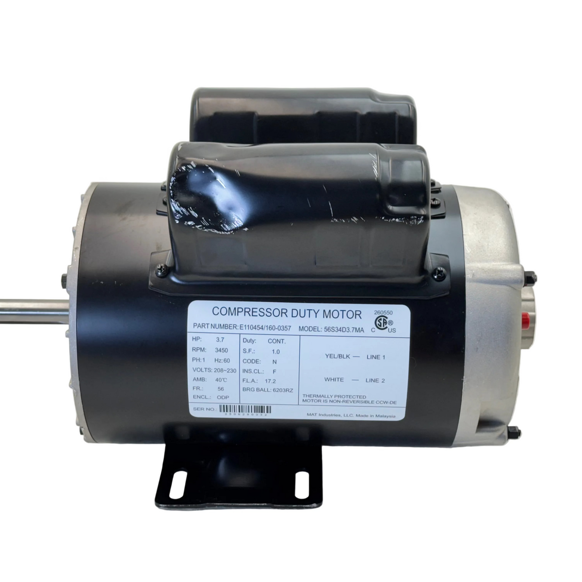 E110454/160-0357 MAT Electric Motor 208-230V – Truck To Trailer
