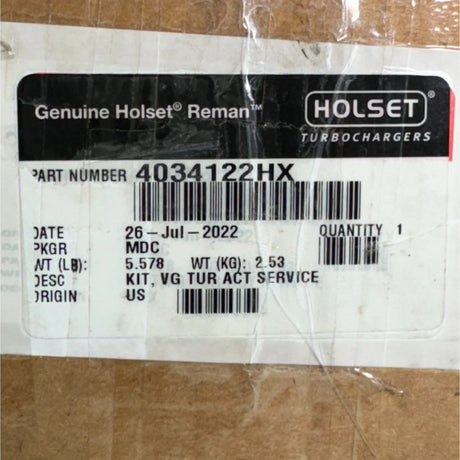 4034122Rx Genuine Cummins Turbo Actuator Vgt For Cummins Isc Isl - Truck To Trailer