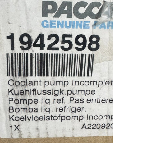 1942598 Oem Paccar Water Pump Fit Mx13 Kenworth - Truck To Trailer