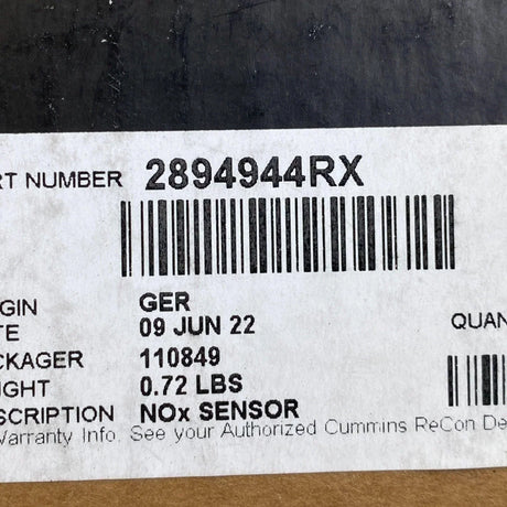 2894944 Genuine Cummins Nox Sensor For Cummins Isb - Truck To Trailer