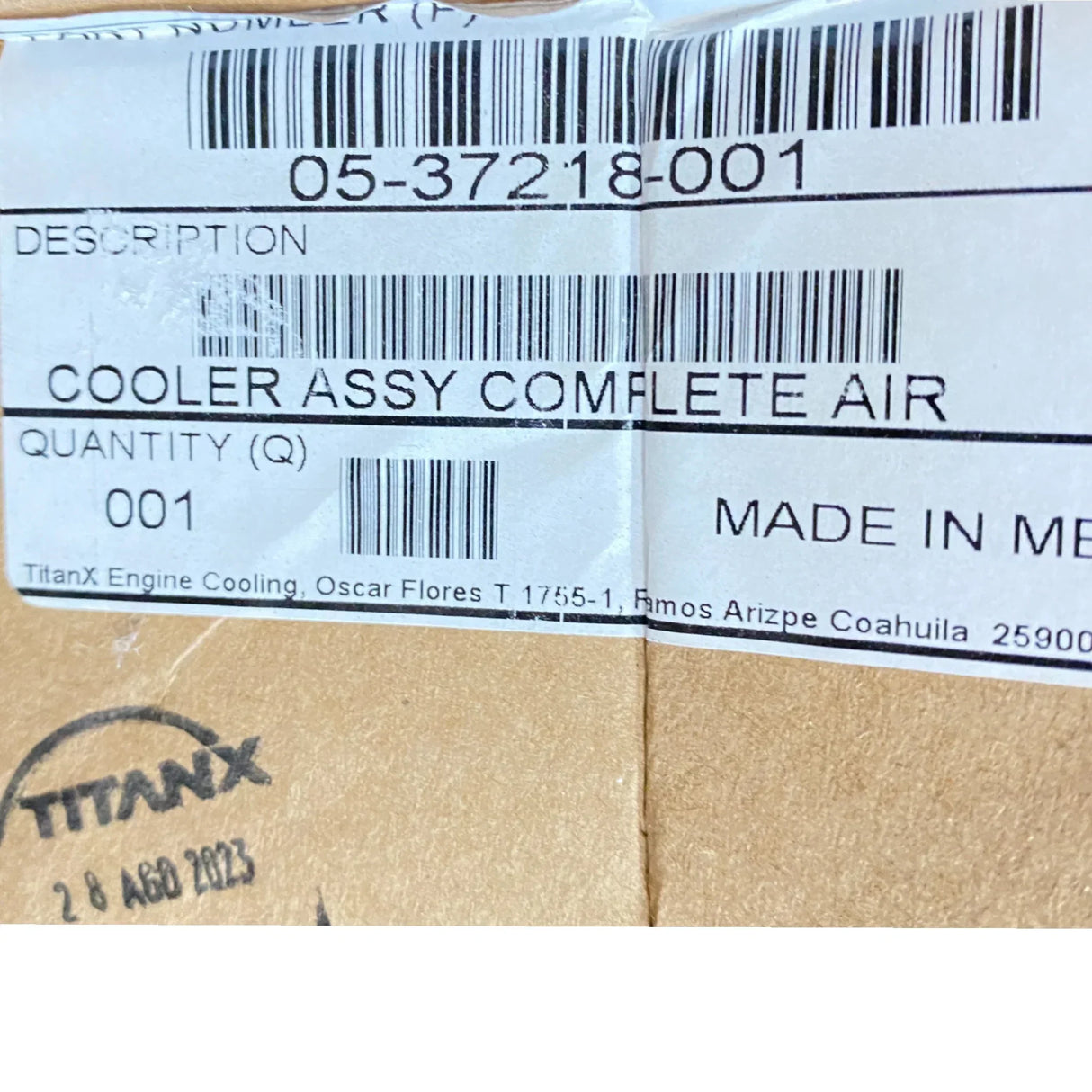 0537218001 Genuine Freightliner Charge Air Cooler - Truck To Trailer
