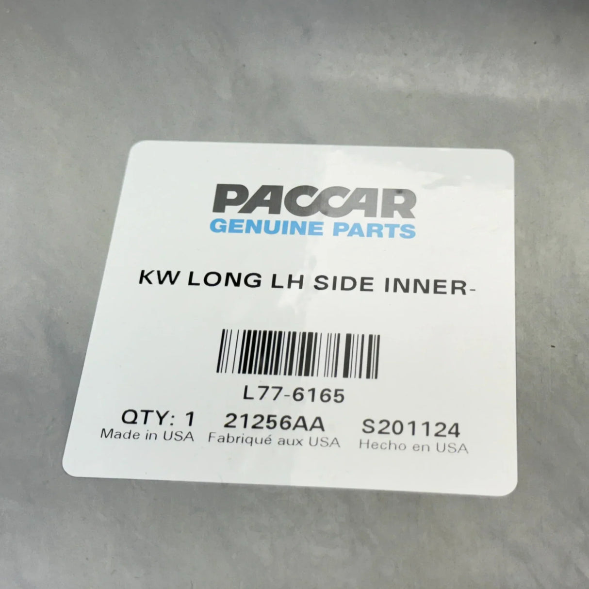 L776165 Genuine Paccar Left Side Hood Reinforcement - Truck To Trailer
