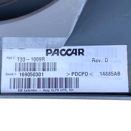 T33-1051R Genuine Kenworth Extender - Assembly Sleeper Upper - Truck To Trailer