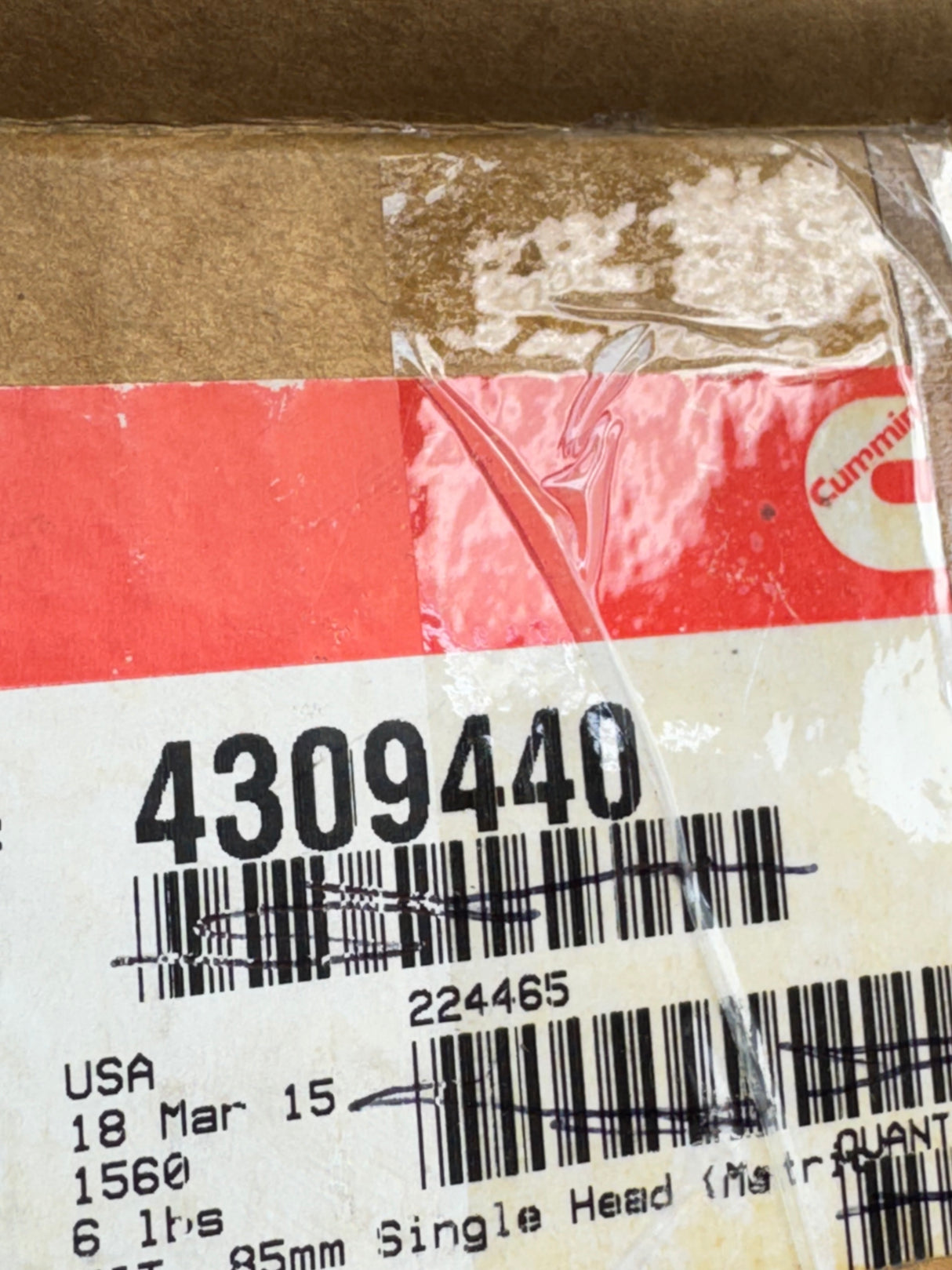 4309440 Genuine Cummins Single Cylinder Compressor Head