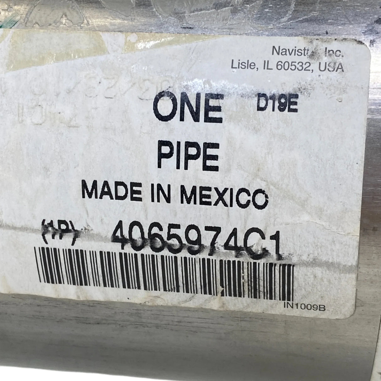4065974C1 Genuine Navistar Exhaust Pipe - Truck To Trailer