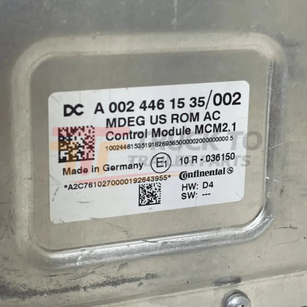 A0024461535 Genuine Detroit Diesel Ctrl Unit Mcm/2.1 D4 Muster Md - Truck To Trailer