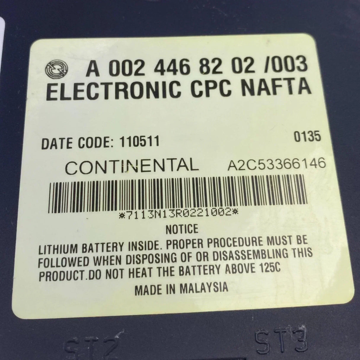 EA0024468202 Genuine Freightliner Cpc2 Electronic Chassis Control Module - Truck To Trailer