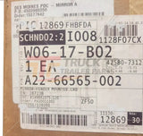 A2266565002 Genuine Freightliner Chrome Hood Mount Mirror Lh - Truck To Trailer