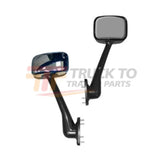 A2266565003 Genuine Freightliner Cascadia Right Side Chrome Hood Mount Mirror - Right Hand Chrome