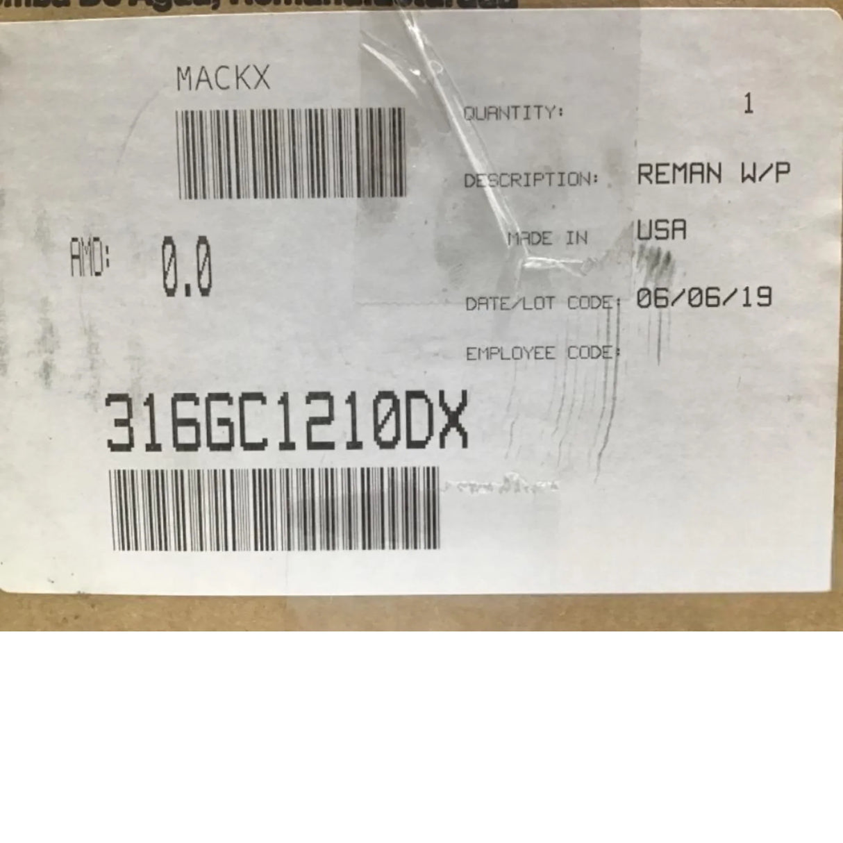 316GC1210DX Genuine Mack Water Pump - Truck To Trailer
