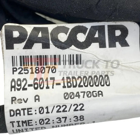 A9260171BD200000 Genuine Paccar Rear Chassis Wiring Harness - Truck To Trailer