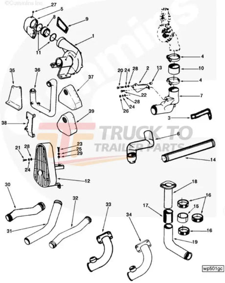 Cummins 219195 Water Transfer Tube - Truck To Trailer
