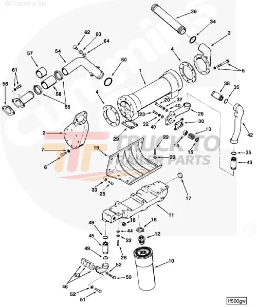 Cummins 3001484 Oil Cooler Bracket - Truck To Trailer