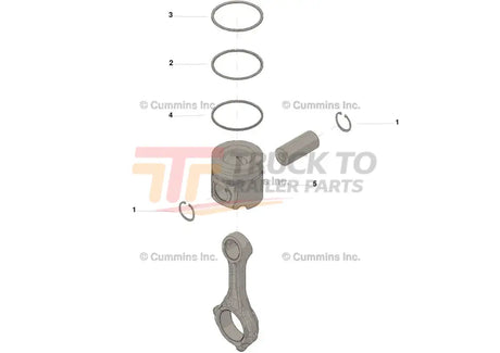 Cummins 3803825 Piston Kit - Truck To Trailer