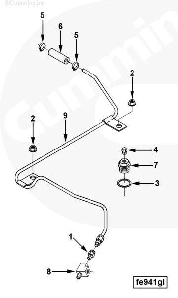 Cummins 3926732 Air Fuel Control Tube - Truck To Trailer