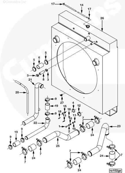 Cummins 4062893 Air Transfer Tube - Truck To Trailer