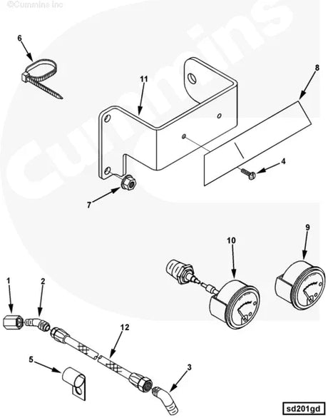 Cummins 4078445 Flexible Hose - Truck To Trailer