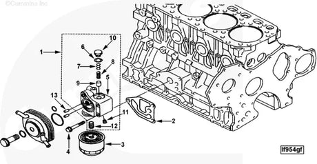 Cummins 4901048 Lubricating Oil Filter Head - Truck To Trailer