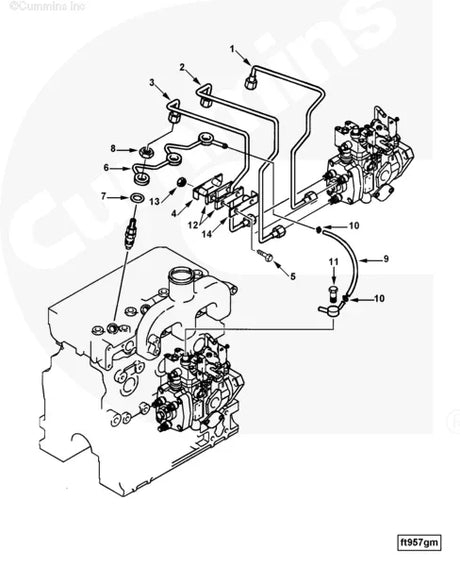Cummins 4901202 Fuel Drain Tube - Truck To Trailer