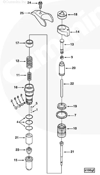 Cummins 4902784 Barrel Plunger Top-Stop - Truck To Trailer