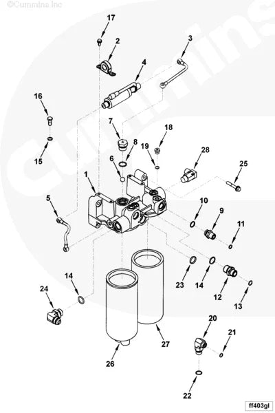 Cummins 4924296 Fuel Transfer Tube - Truck To Trailer