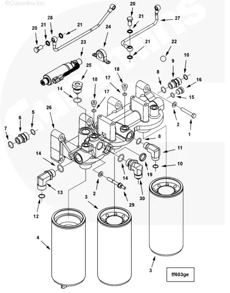 Cummins 4924703 Fuel Transfer Tube - Truck To Trailer