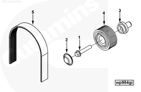 Cummins 4933073 V Ribbed Belt - Truck To Trailer