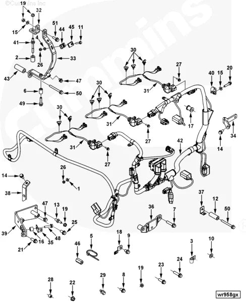 Cummins 4933201 Wiring Brace - Truck To Trailer